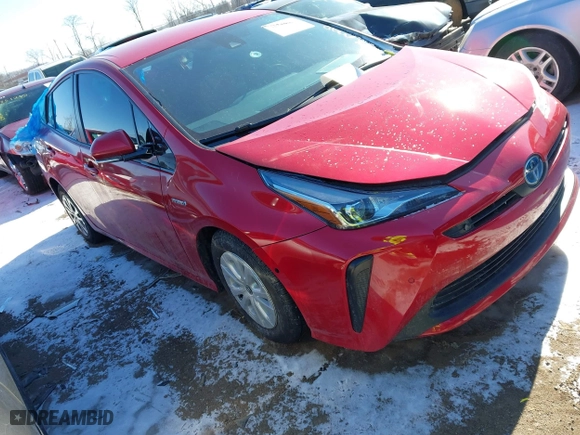 2020 Toyota Prius L Eco with VIN JTDKARFU7L3122166, listed as a IAAI auction lot 41346319 with 116,961 mi miles. Bid and sale history available at carsss.com. Image 1.
