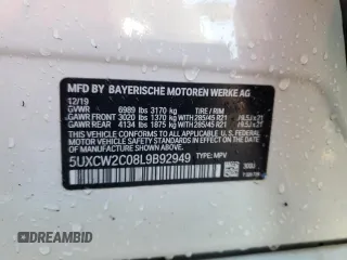 2020 BMW X7 xDrive40i z VIN 5UXCW2C08L9B92949, wystawiony jako Copart lot #55934825 z przebiegiem Nie podano mil oraz Szkoda całkowita • Salvage title. Historia ofert i sprzedaży dostępna na DreamBid. Obrazek 14.