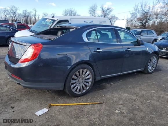 2014 Lincoln MKS with VIN 1LNHL9EK1EG612260, listed as a Copart auction lot 43759825 with 89,746 mi miles and Salvage Title. Bid and sale history available at carsss.com. Image 3.