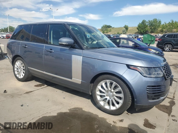 2019 Land Rover Range Rover HSE with VIN SALGS2SV8KA525147, listed as a Copart auction lot 63260595 with 47,219 mi miles and Salvage title. Bid and sale history available at DreamBid. Image 4.