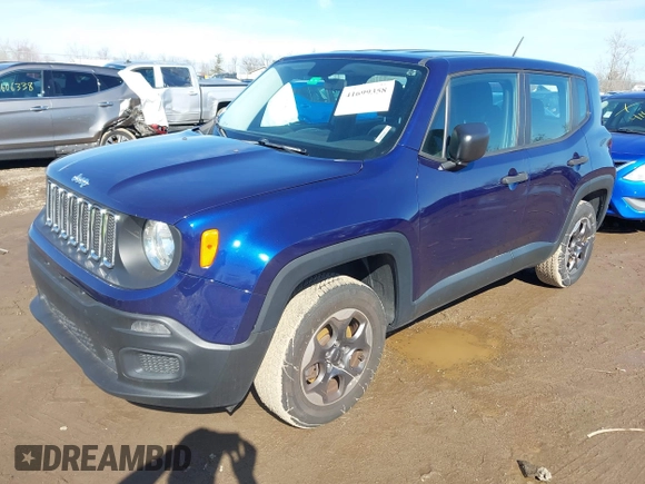 2016 Jeep Renegade Sport with VIN ZACCJBAW1GPC59187, listed as a IAAI auction lot 41699358 with 121,151 mi miles. Bid and sale history available at carsss.com. Image 17.