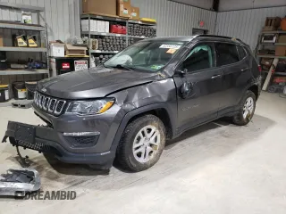 2020 Jeep Compass Sport with VIN 3C4NJCAB9LT144349, listed as a Copart auction lot 52350725 with 71,282 mi miles and Salvage title. Bid and sale history available at DreamBid. Image 1.