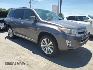 2011 Toyota Highlander Hybrid Limited with VIN JTEDC3EH6B2001214, listed as a Copart auction lot 61385054 with 0 mi miles and Salvage Title. Bid and sale history available at carsss.com. Image 4.