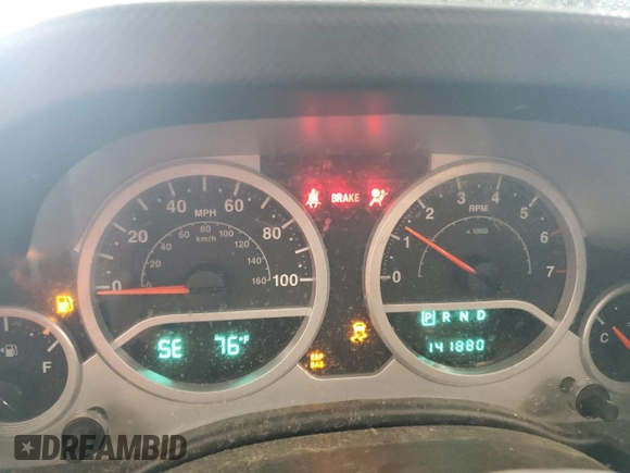 2009 Jeep Wrangler Sahara with VIN 1J4FA54159L772622, listed as a Copart auction lot 55648305 with 141,880 mi miles and Salvage title. Bid and sale history available at DreamBid. Image 9.