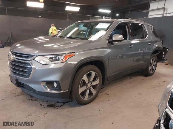 2019 Chevrolet Traverse LT Leather with VIN 1GNEVHKW6KJ318541, listed as a IAAI auction lot 41265457 with 70,039 mi miles. Bid and sale history available at carsss.com. Image 2.