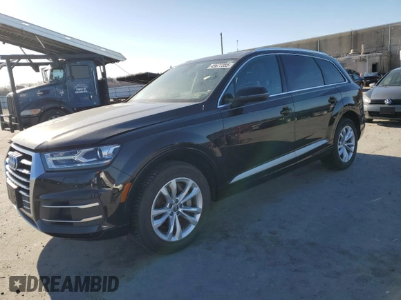 2019 Audi Q7 Premium with VIN WA1AAAF75KD011495, listed as a Copart auction lot 49677355 with 46,460 mi miles and Salvage title. Bid and sale history available at DreamBid. Image 1.