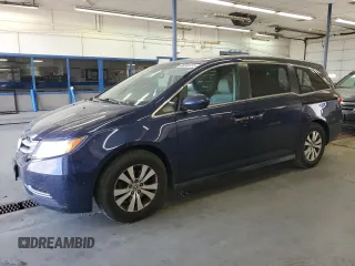 2015 Honda Odyssey EX-L z VIN 5FNRL5H6XFB017693, wystawiony jako Copart lot #60348895 z przebiegiem 140 819 mil mil oraz Szkoda całkowita • Salvage title. Historia ofert i sprzedaży dostępna na DreamBid. Obrazek 1.