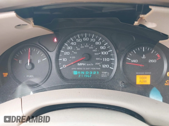 2003 Chevrolet Impala z VIN 2G1WF52E439369395, wystawiony jako IAAI lot #42229131 z przebiegiem 211 962 mil mil oraz . Historia ofert i sprzedaży dostępna na DreamBid. Obrazek 7.