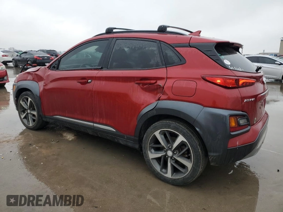 2021 Hyundai Kona Limited with VIN KM8K33A57MU600861, listed as a Copart auction lot 45422175 with 70,554 mi miles and Salvage Title. Bid and sale history available at carsss.com. Image 2.