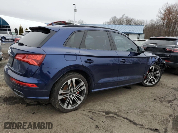 2020 Audi SQ5 Premium Plus with VIN WA1B4AFY2L2015103, listed as a Copart auction lot 85380174 with 63,002 mi miles and Salvage Title. Bid and sale history available at DreamBid. Image 3.