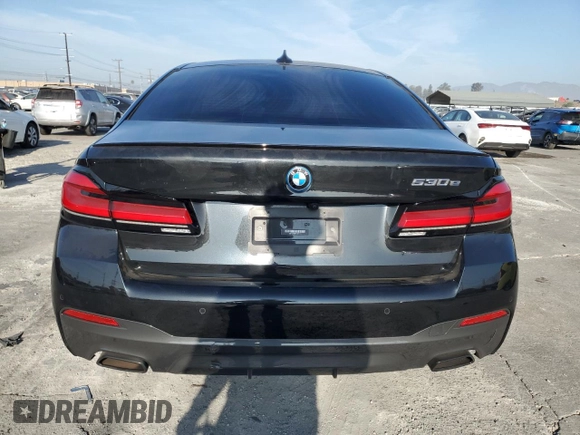 2023 BMW 5 Series 530e with VIN WBA13AG06PCM01727, listed as a Copart auction lot 83666424 with 40,831 mi miles and Salvage title. Bid and sale history available at DreamBid. Image 6.