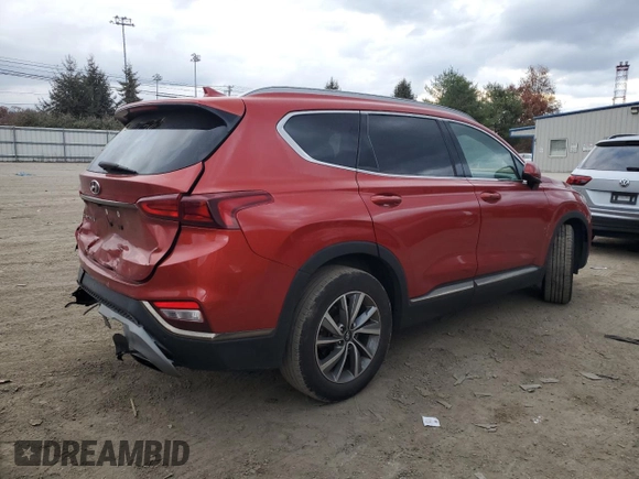 2019 Hyundai Santa Fe SEL with VIN 5NMS33ADXKH021346, listed as a Copart auction lot 79266394 with 77,172 mi miles and Salvage Title. Bid and sale history available at carsss.com. Image 3.