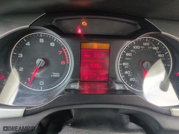 2009 Audi A4 2.0T Prem with VIN WAULF78K69N058508, listed as a Copart auction lot 44575575 with 139,634 mi miles and Salvage Title. Bid and sale history available at carsss.com. Image 9.