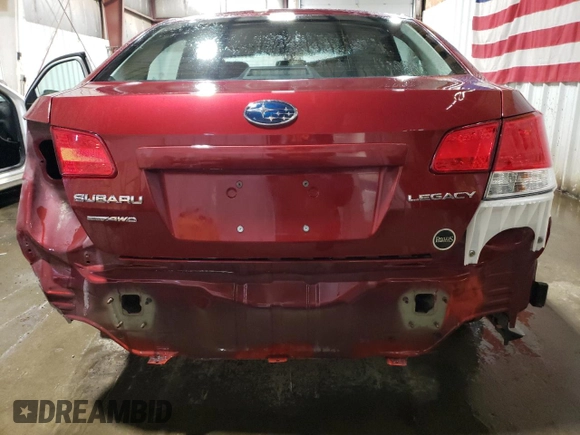 2012 Subaru Legacy 2.5i Premium with VIN 4S3BMCC67C3040514, listed as a Copart auction lot 50592645 with 61,207 mi miles and Salvage Title. Bid and sale history available at carsss.com. Image 6.