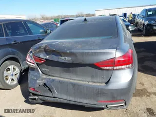 2015 Hyundai Genesis 3.8L with VIN KMHGN4JE1FU089897, listed as a IAAI auction lot 41687367 with 110,974 mi miles. Bid and sale history available at carsss.com. Image 16.