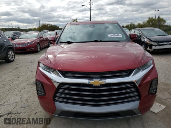 2021 Chevrolet Blazer Premier with VIN 3GNKBLRS0MS541080, listed as a Copart auction lot 75990264 with 33,371 mi miles and Salvage title. Bid and sale history available at DreamBid. Image 5.