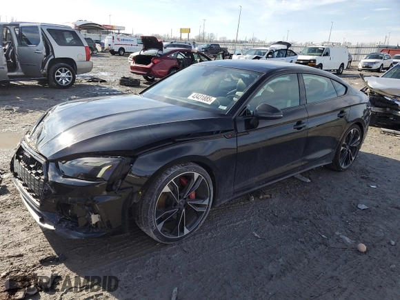 2021 Audi S5 Sportback Premium Plus z VIN WAUC4CF58MA003182, wystawiony jako Copart lot #43431885 z przebiegiem 48 259 mil mil oraz Szkoda całkowita • Salvage title. Historia ofert i sprzedaży dostępna na DreamBid. Obrazek 1.