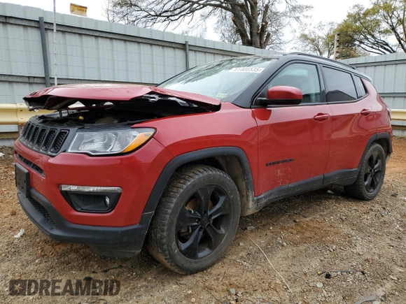 2021 Jeep Compass Altitude with VIN 3C4NJCBB7MT597532, listed as a Copart auction lot 51408535 with 87,085 mi miles and Salvage title. Bid and sale history available at DreamBid. Image 1.
