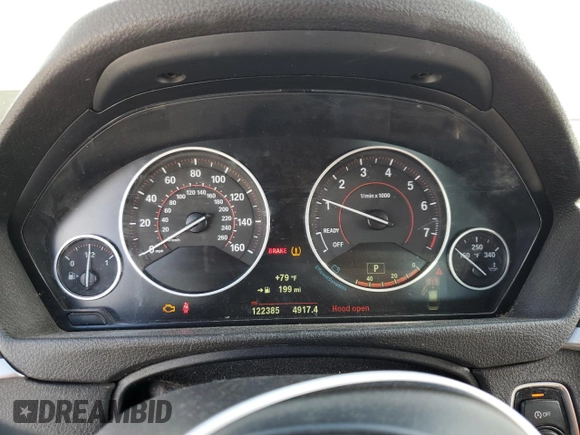 2015 BMW 3 Series 328i xDrive with VIN WBA3B5C51FF963410, listed as a Copart auction lot 85980084 with 122,385 mi miles and Salvage Title. Bid and sale history available at carsss.com. Image 9.