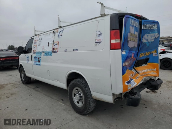 2018 Chevrolet Express Cargo with VIN 1GCWGBFPXJ1262805, listed as a Copart auction lot 42833655 with 139,417 mi miles and Salvage title. Bid and sale history available at DreamBid. Image 2.