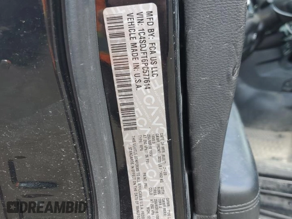 2023 Dodge Durango Pursuit with VIN 1C4SDJFT6PC577614, listed as a Copart auction lot 55789315 with 67,652 mi miles and Salvage title. Bid and sale history available at DreamBid. Image 13.
