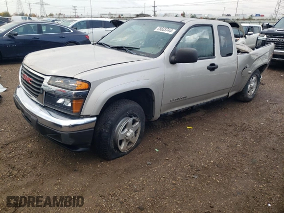 2004 GMC Canyon SLE Z71 with VIN 1GTDT196548219517, listed as a Copart auction lot 75623744 with 180,237 mi miles and Salvage Title. Bid and sale history available at carsss.com. Image 1.