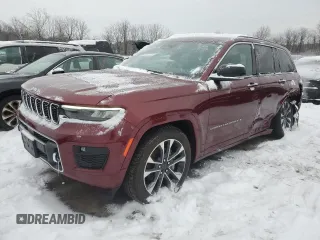 2022 Jeep Grand Cherokee Overland with VIN 1C4RJHDG8N8620405, listed as a Copart auction lot 86142484 with 40,989 mi miles and Salvage title. Bid and sale history available at DreamBid. Image 1.
