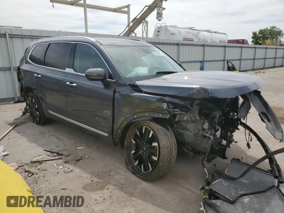 2024 Kia Telluride SX Prestige с VIN 5XYP5DGC6RG458544, выставлен на аукционе Copart как лот 55989465 с пробегом 25 986 миль миль и Списание • Salvage title. История ставок и продаж доступна на DreamBid. Изображение 4.