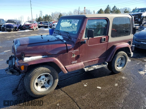 2001 Jeep Wrangler Sahara with VIN 1J4FA59S41P301365, listed as a Copart auction lot 87701675 with 134,081 mi miles and Salvage Title. Bid and sale history available at carsss.com. Image 1.