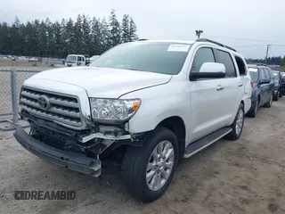 2017 Toyota Sequoia Platinum with VIN 5TDDY5G11HS150228, listed as a IAAI auction lot 41756057 with 57,727 mi miles. Bid and sale history available at carsss.com. Image 2.