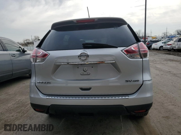 2015 Nissan Rogue SV with VIN KNMAT2MVXFP570343, listed as a Copart auction lot 53054755 with 190,035 mi miles and Clean Title. Bid and sale history available at carsss.com. Image 6.