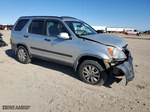 2006 Honda CR-V EX with VIN JHLRD788X6C059744, listed as a Copart auction lot 89284255 with 145,636 mi miles and Salvage Title. Bid and sale history available at carsss.com. Image 4.
