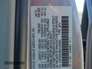 2017 Acura RDX Technology с VIN 5J8TB3H58HL004883, выставлен на аукционе Copart как лот 55610505 с пробегом 123 036 миль миль и Списание • Salvage title. История ставок и продаж доступна на DreamBid. Изображение 13.