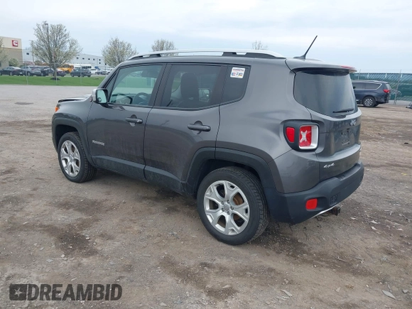 2017 Jeep Renegade Limited z VIN ZACCJBDB4HPF23660, wystawiony jako IAAI lot #42118052 z przebiegiem 134 799 mil mil oraz . Historia ofert i sprzedaży dostępna na DreamBid. Obrazek 3.