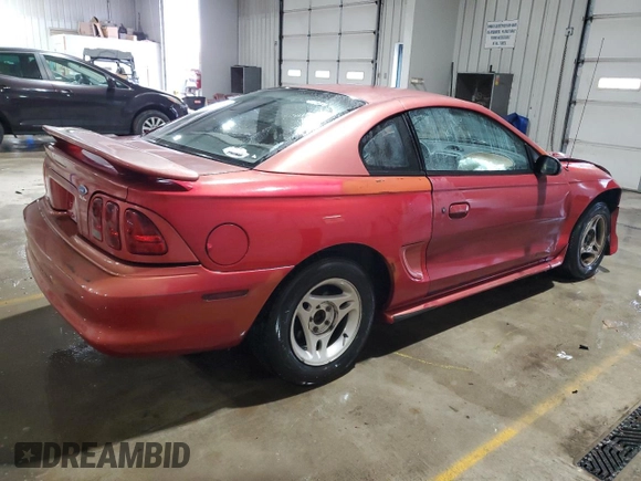 1996 Ford Mustang with VIN 1FALP4043TF202065, listed as a Copart auction lot 87761965 with 132,161 mi miles and Salvage Title. Bid and sale history available at carsss.com. Image 3.