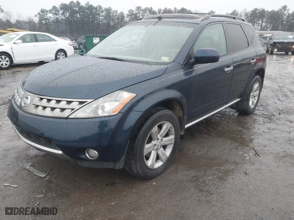 2007 Nissan Murano SL with VIN JN8AZ08W27W656232, listed as a IAAI auction lot 41467560 with 95,489 mi miles. Bid and sale history available at carsss.com. Image 2.