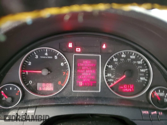 2006 Audi A4 2.0T with VIN WAUDF78E26A256634, listed as a Copart auction lot 48500125 with 139,267 mi miles and Non Repairable. Bid and sale history available at carsss.com. Image 9.