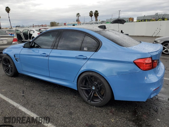 2015 BMW M3 with VIN WBS3C9C54FP805394, listed as a Copart auction lot 81572603 with 106,288 mi miles. Bid and sale history available at carsss.com. Image 2.