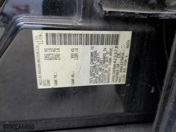 2010 Nissan Altima 2.5 SL with VIN 1N4AL2AP8AN423373, listed as a Copart auction lot 79355874 with 197,029 mi miles and Salvage Title. Bid and sale history available at carsss.com. Image 12.