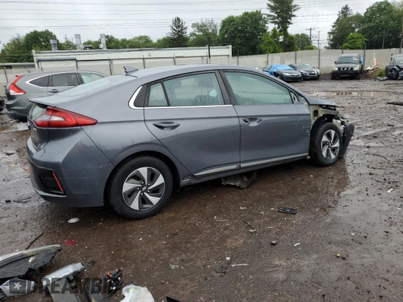2018 Hyundai Ioniq SEL z VIN KMHC75LCXJU098262, wystawiony jako Copart lot #58021315 z przebiegiem 56 396 mil mil oraz Szkoda całkowita • Salvage title. Historia ofert i sprzedaży dostępna na DreamBid. Obrazek 3.