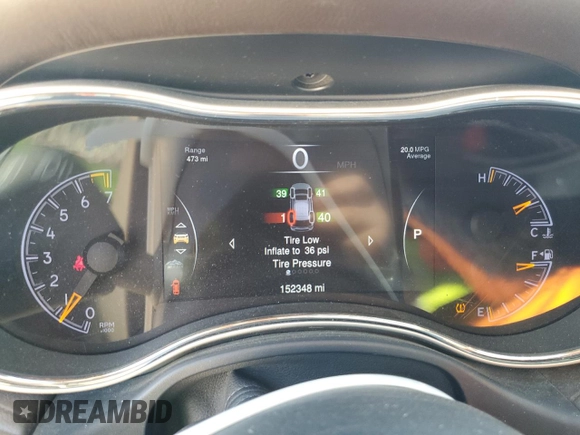 2014 Jeep Grand Cherokee Overland with VIN 1C4RJFCG7EC153156, listed as a Copart auction lot 52452925 with 152,348 mi miles and Salvage Title. Bid and sale history available at DreamBid. Image 9.