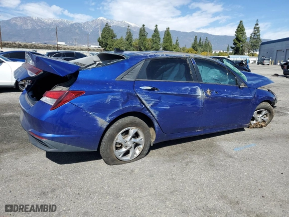 2021 Hyundai Elantra SE with VIN 5NPLL4AG8MH039967, listed as a Copart auction lot 45737695 with 0 mi miles and Salvage Title. Bid and sale history available at carsss.com. Image 3.