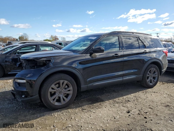 2022 Ford Explorer XLT with VIN 1FMSK8DH1NGC15592, listed as a Copart auction lot 80362574 with 23,642 mi miles and Salvage Title. Bid and sale history available at carsss.com. Image 1.