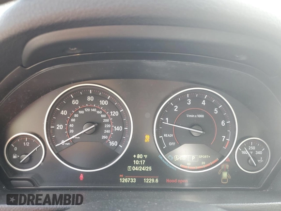 2014 BMW 3 Series 328i Gran Turismo xDrive with VIN WBA3X5C50ED557467, listed as a Copart auction lot 53655025 with 126,733 mi miles and Salvage title. Bid and sale history available at DreamBid. Image 9.