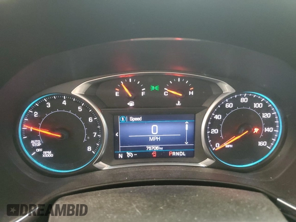 2021 Chevrolet Equinox LT with VIN 3GNAXUEV4MS165504, listed as a Copart auction lot 53049245 with 75,706 mi miles and Salvage Title. Bid and sale history available at DreamBid. Image 9.