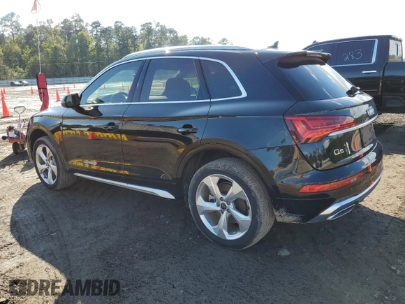 2023 Audi Q5 S line Premium Plus with VIN WA1EABFY8P2069068, listed as a Copart auction lot 80244404 with 15,253 mi miles and Salvage Title. Bid and sale history available at DreamBid. Image 2.