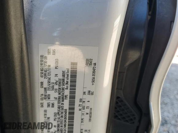 2016 Ford Transit XL with VIN 1FBAX2CM6GKB00455, listed as a Copart auction lot 49614005 with 143,459 mi miles and Clean title. Bid and sale history available at DreamBid. Image 13.