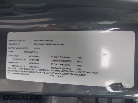 2019 Nissan Maxima SV with VIN 1N4AA6AV2KC364328, listed as a IAAI auction lot 41509374 with 55,514 mi miles. Bid and sale history available at carsss.com. Image 9.