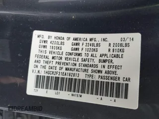 2014 Honda Accord LX z VIN 1HGCR2F31EA182813, wystawiony jako IAAI lot #41792033 z przebiegiem 97 855 mil mil oraz . Historia ofert i sprzedaży dostępna na DreamBid. Obrazek 9.