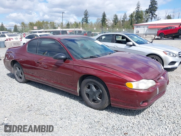 2001 Chevrolet Monte Carlo SS with VIN 2G1WX15K819340583, listed as a IAAI auction lot 42079082 with 123,213 mi miles. Bid and sale history available at carsss.com. Image 1.